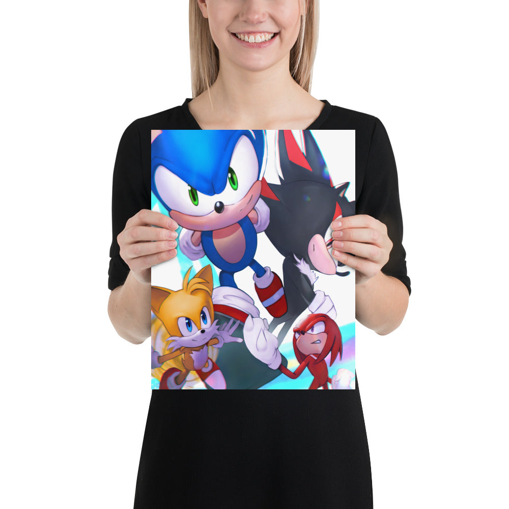 Sonic The Hedgehog (Sonic 3 Inspired) Art Print Poster