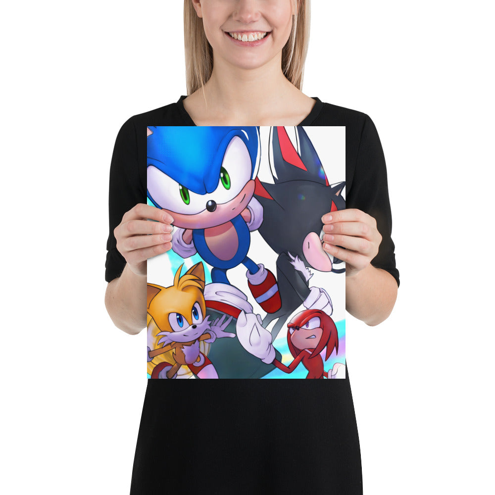 Sonic The Hedgehog (Sonic 3 Inspired) Art Print Poster