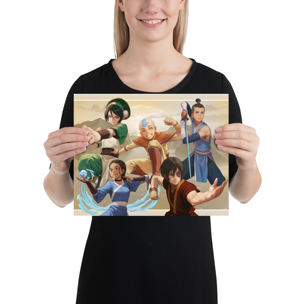 Avatar The Last Airbender Gang Art Print Poster