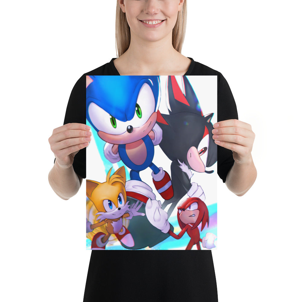 Sonic The Hedgehog (Sonic 3 Inspired) Art Print Poster