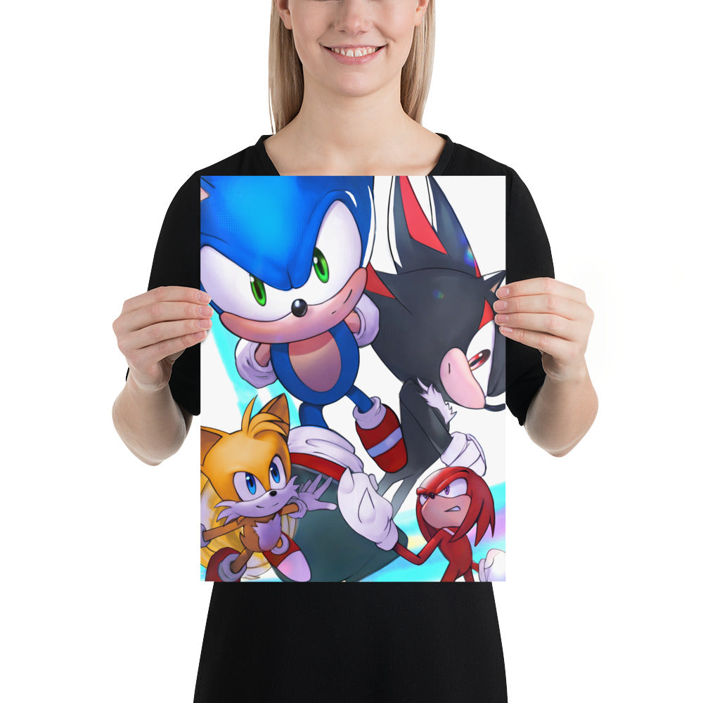 Sonic The Hedgehog (Sonic 3 Inspired) Art Print Poster