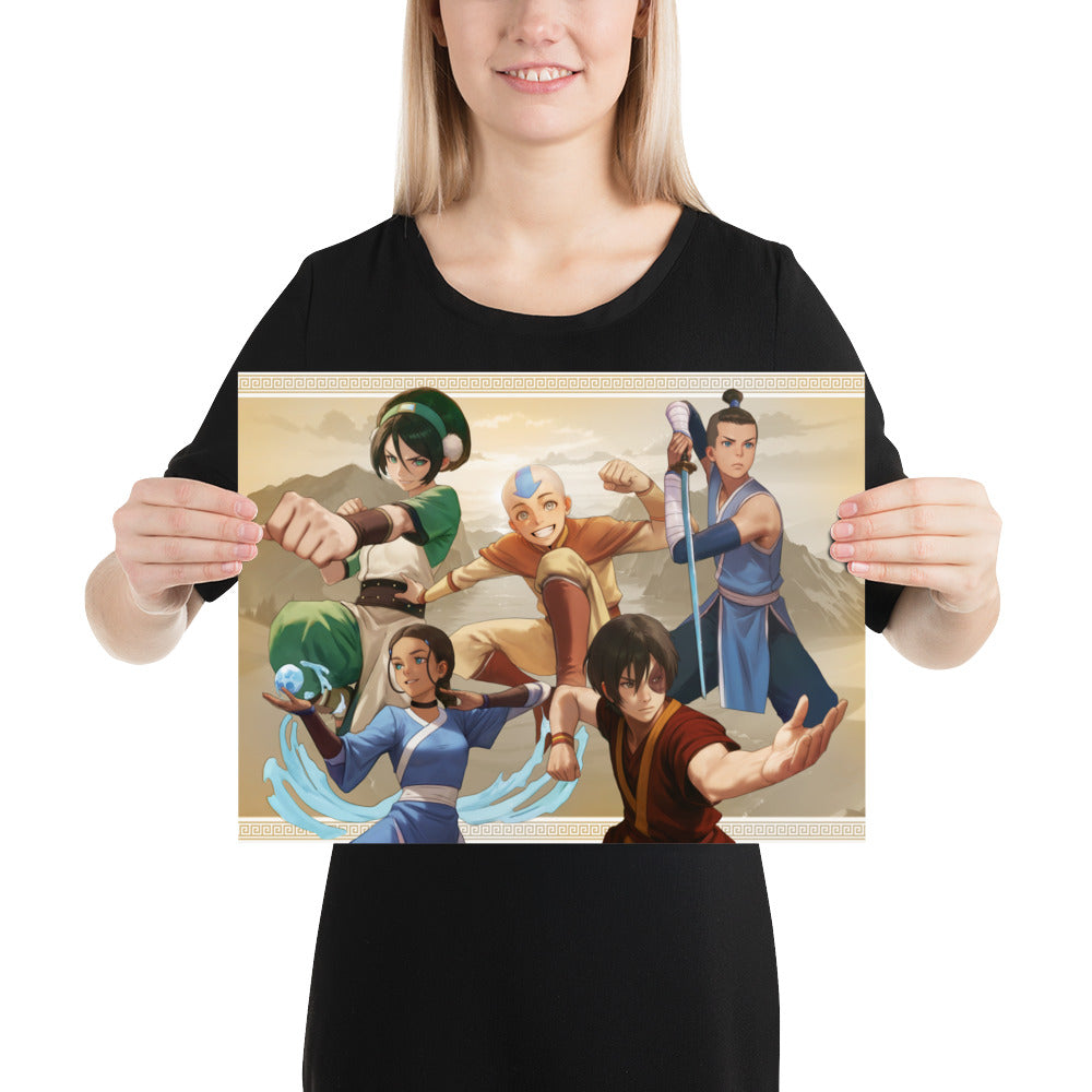 Avatar The Last Airbender Gang Art Print Poster