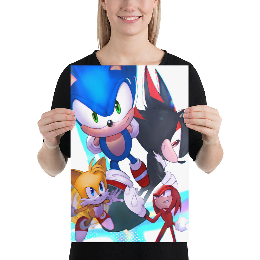 Sonic The Hedgehog (Sonic 3 Inspired) Art Print Poster