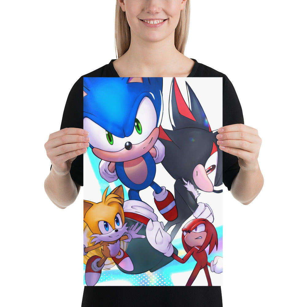 Sonic The Hedgehog (Sonic 3 Inspired) Art Print Poster