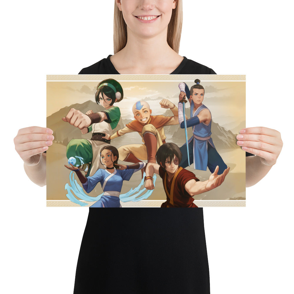 Avatar The Last Airbender Gang Art Print Poster