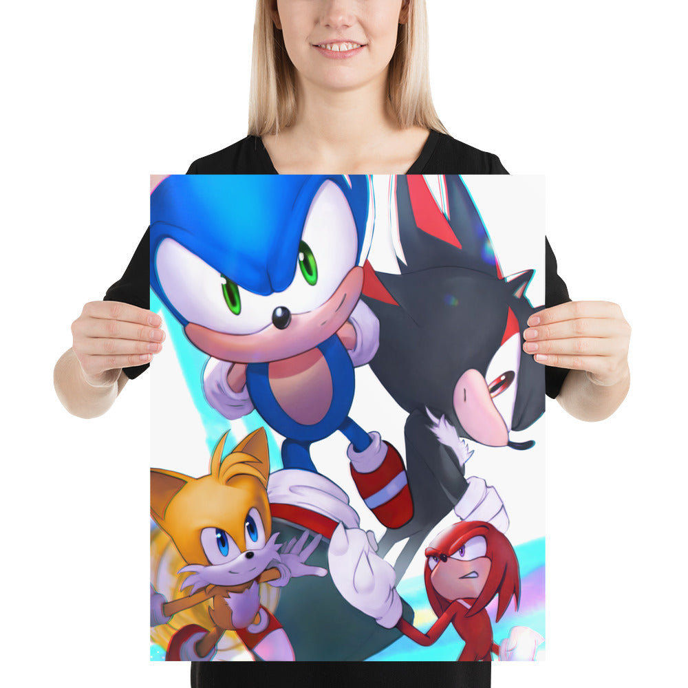 Sonic The Hedgehog (Sonic 3 Inspired) Art Print Poster