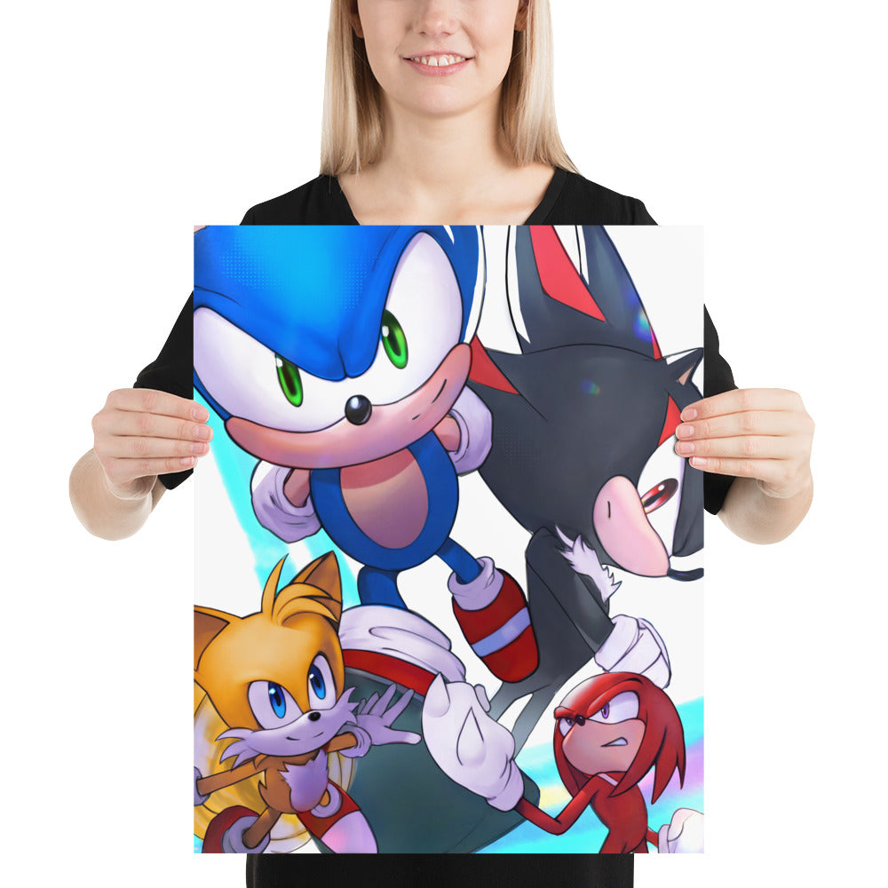Sonic The Hedgehog (Sonic 3 Inspired) Art Print Poster