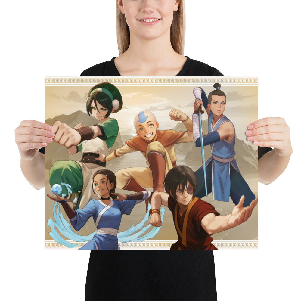 Avatar The Last Airbender Gang Art Print Poster