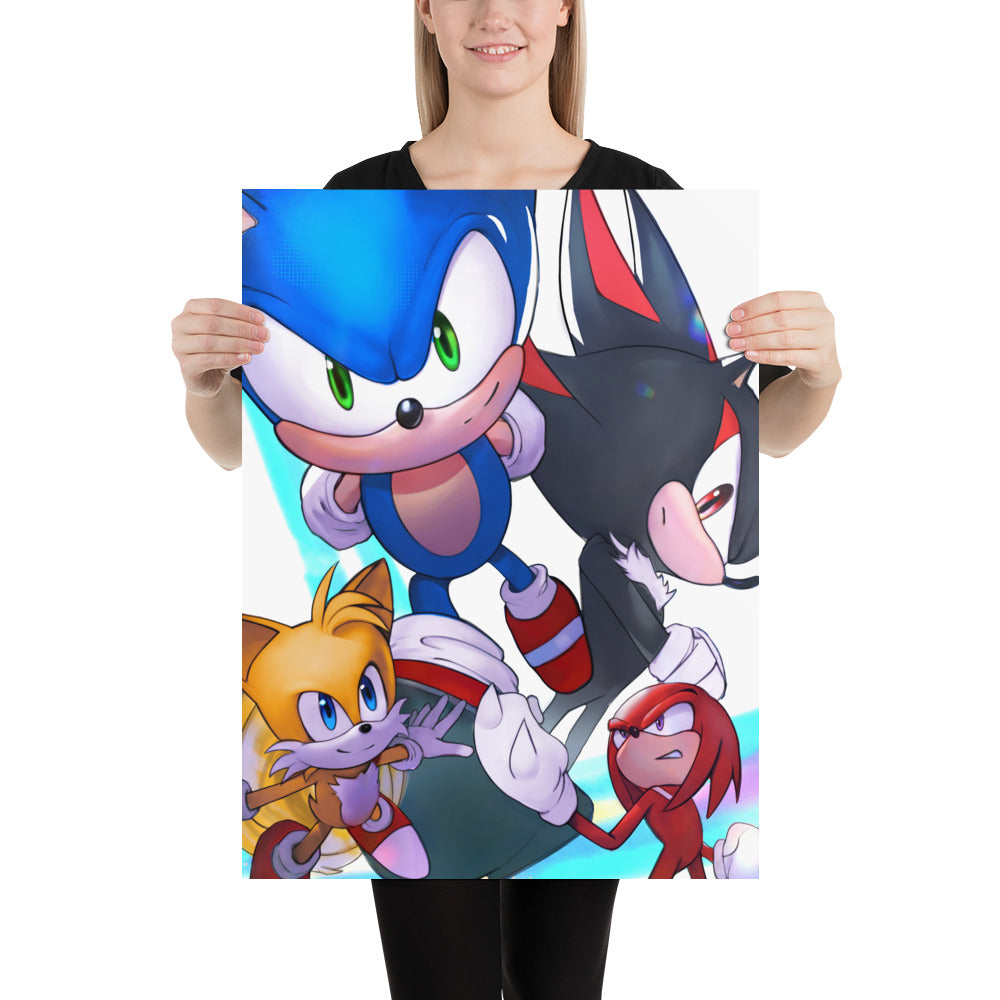 Sonic The Hedgehog (Sonic 3 Inspired) Art Print Poster