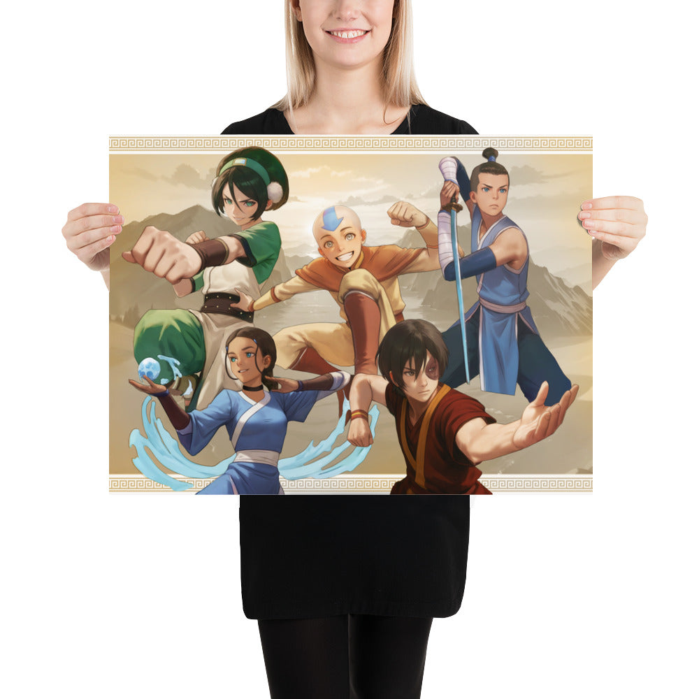 Avatar The Last Airbender Gang Art Print Poster