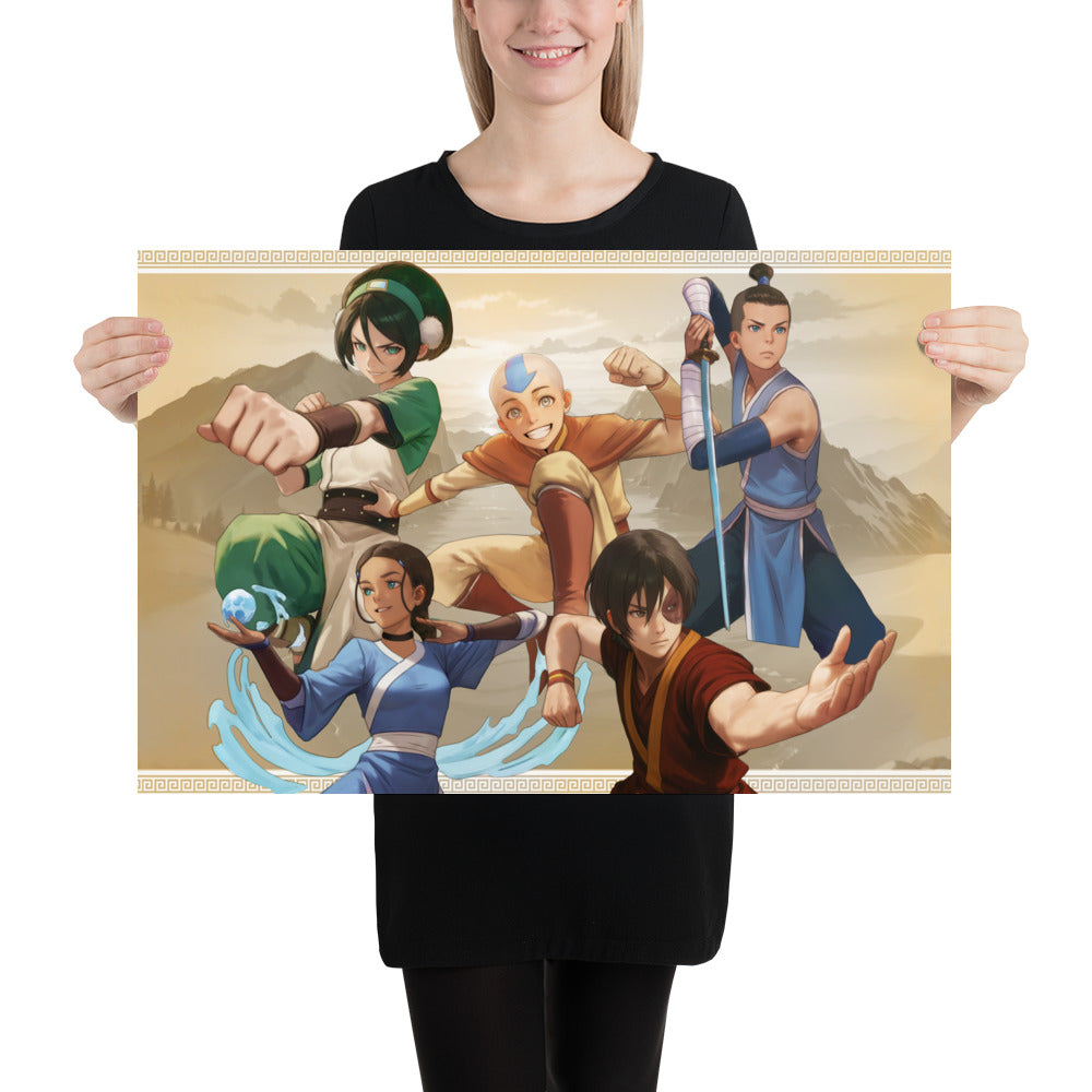 Avatar The Last Airbender Gang Art Print Poster