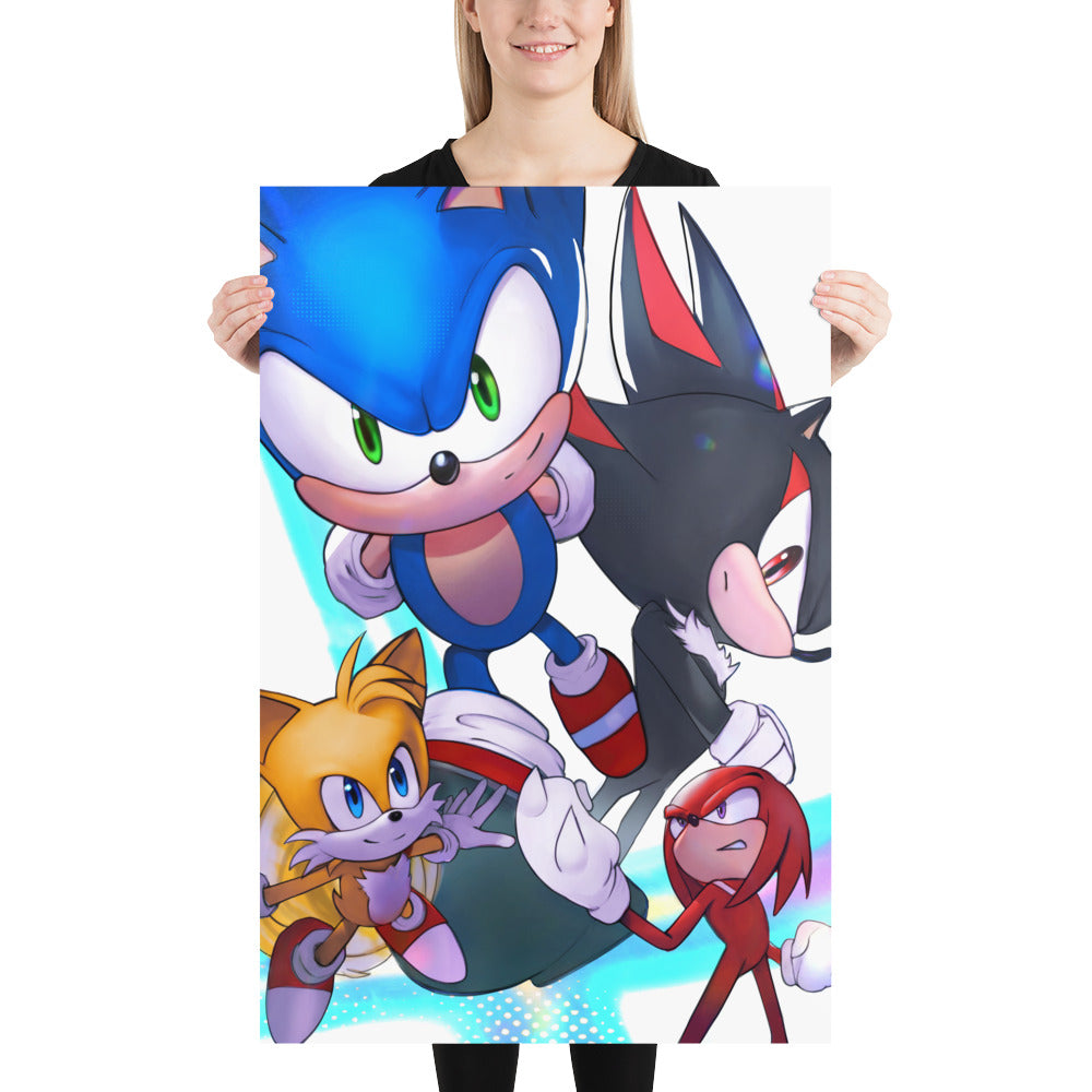 Sonic The Hedgehog (Sonic 3 Inspired) Art Print Poster