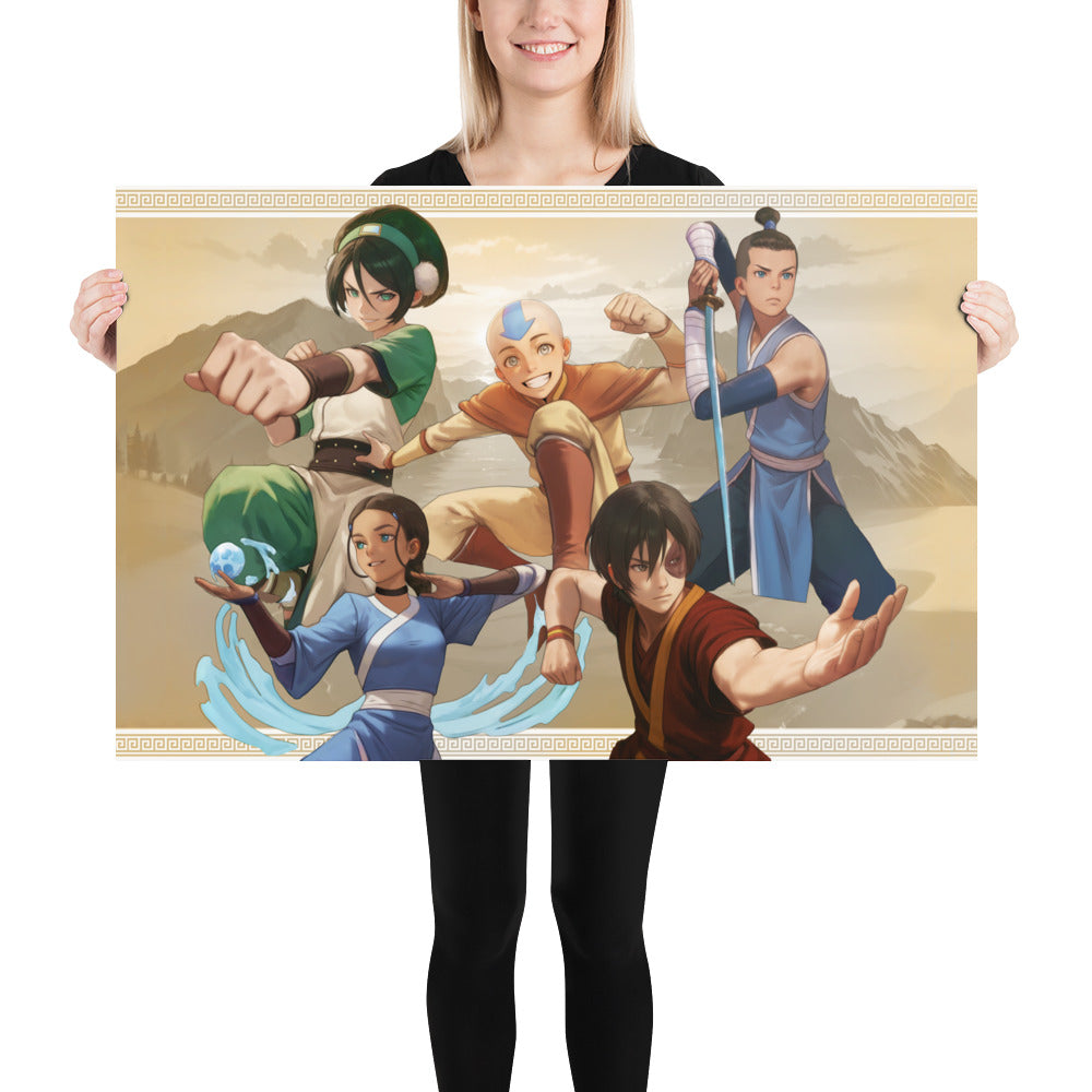 Avatar The Last Airbender Gang Art Print Poster