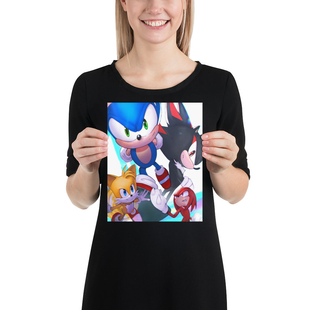 Sonic The Hedgehog (Sonic 3 Inspired) Art Print Poster