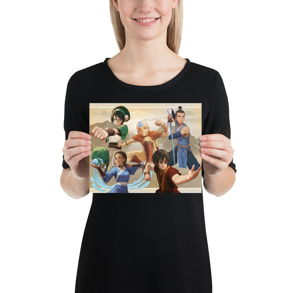 Avatar The Last Airbender Gang Art Print Poster