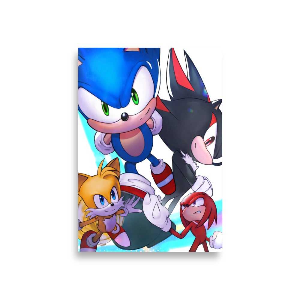 Sonic The Hedgehog (Sonic 3 Inspired) Art Print Poster