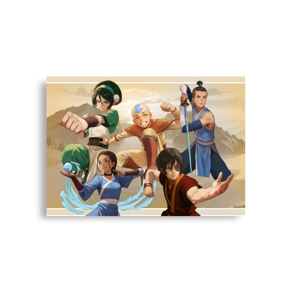 Avatar The Last Airbender Gang Art Print Poster