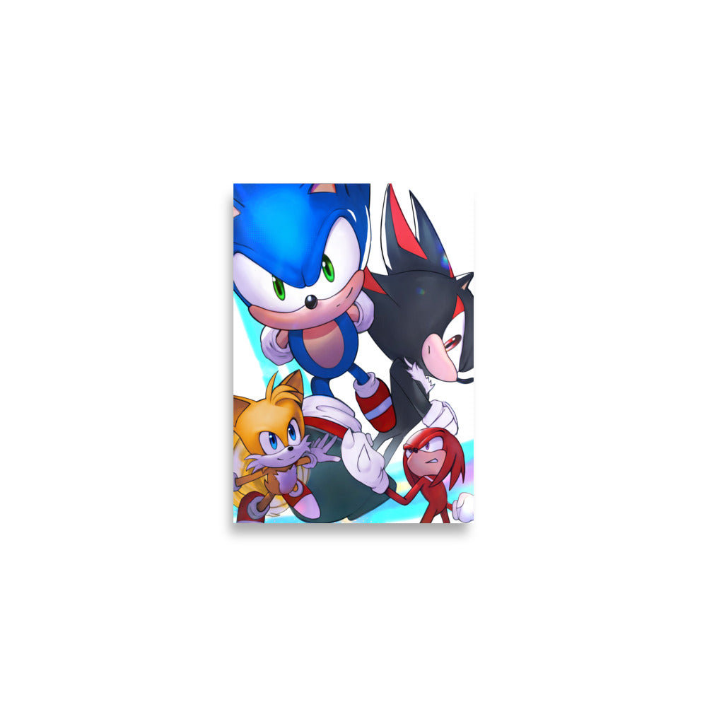 Sonic The Hedgehog (Sonic 3 Inspired) Art Print Poster