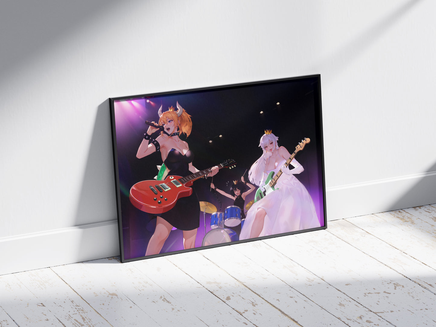 Bowsette and The Supercrowns Art Print Poster