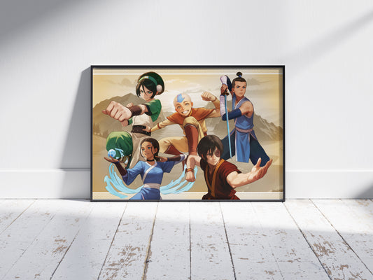 Avatar The Last Airbender Gang Art Print Poster