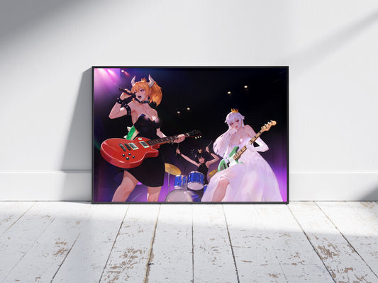 Bowsette and The Supercrowns Art Print Poster