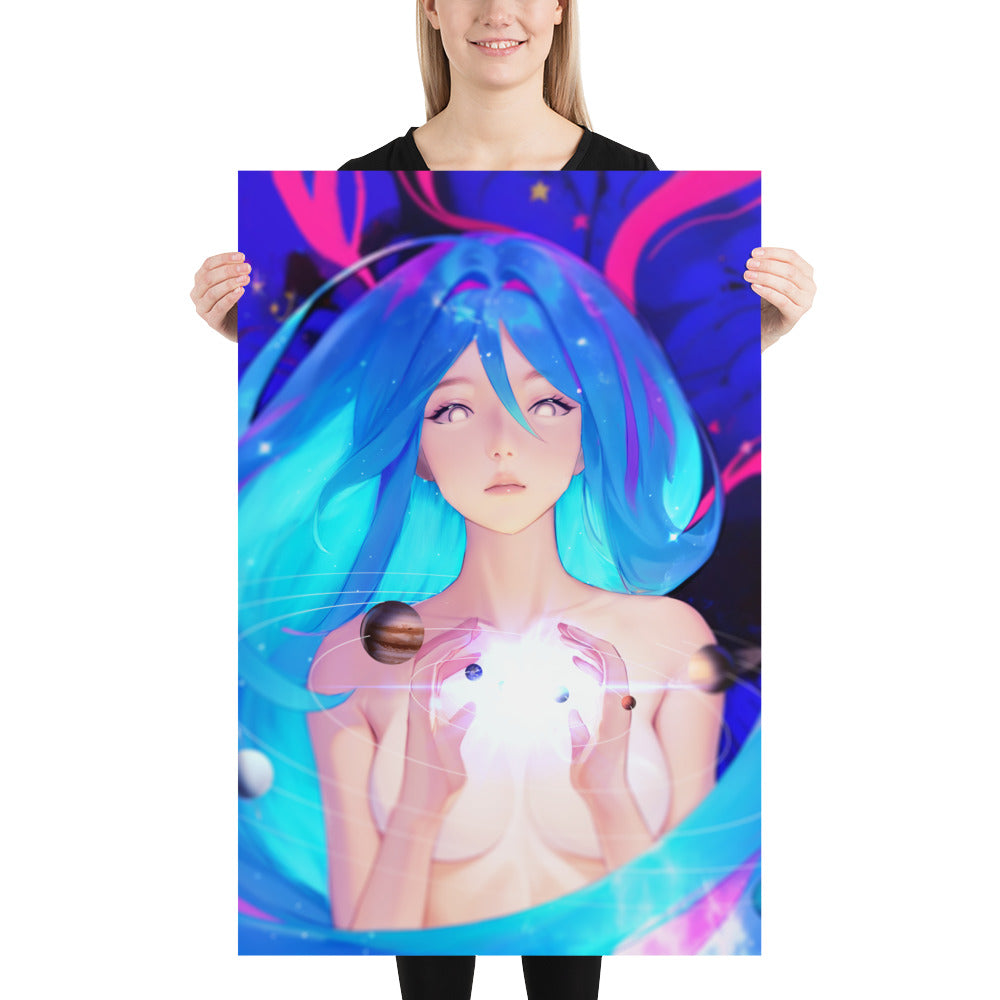 Celestial Harmony: Guardian of the Cosmic Art Print Poster